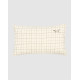 Coussin rectangulaire en lin - Natural grid