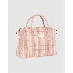 Organisateur de poussette/mini sac Stories - Powder red checks