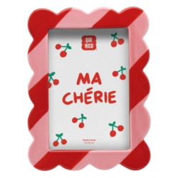 Cadre Elvira - Rayé rose/rouge