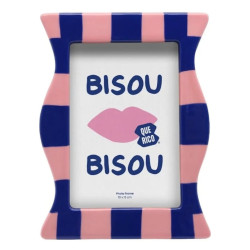 Cadre Francisco - Rayé rose/bleu