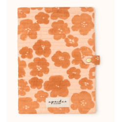 Protège carnet Bimale - Flora bold orange