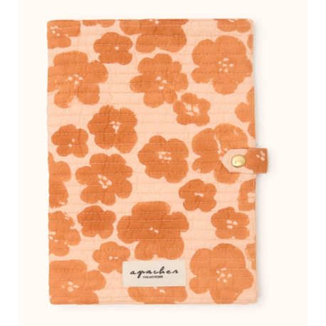 Protège carnet Bimale - Flora bold orange