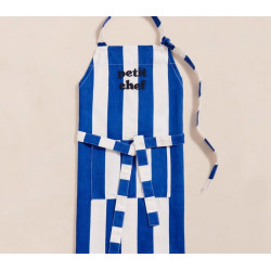 Tablier Petit chef à rayures - Bleu