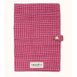 Protège carnet Bimale - Khadi fuchsia