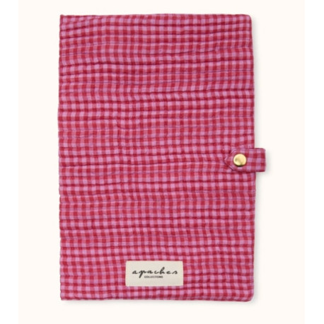 Protège carnet Bimale - Khadi fuchsia