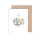 Carte double Hello, petit jardin fleuri