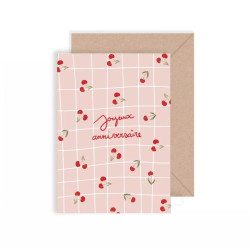 Carte double Joyeux anniversaire - Belle de mai 