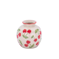 Mini vase rond cerises
