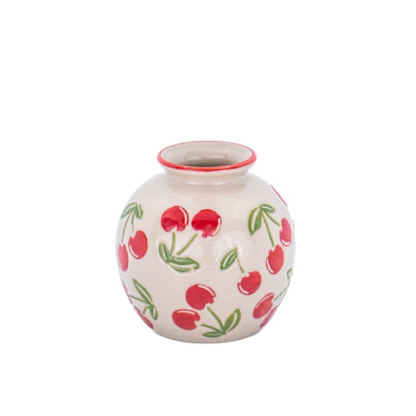 Mini vase rond cerises