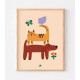 Affiche A3 - Chien et chat