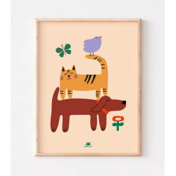Affiche A3 - Chien et chat