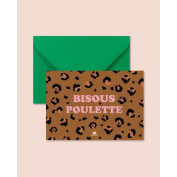 Carte Bisous poulette
