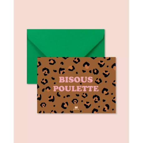 Carte Bisous poulette