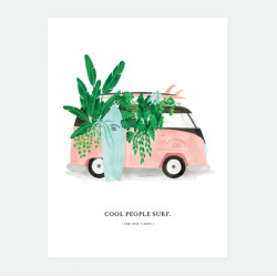 Affiche small - Surf and plants
