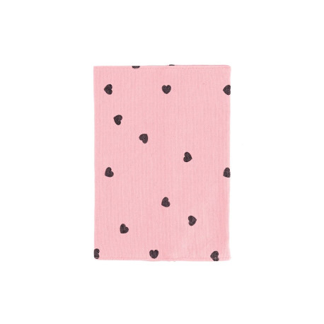 Protège cahier de santé Chloé - Coeur strawberry