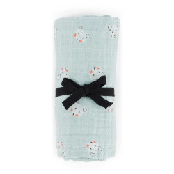 Lange imprimé Teddy blush - Bleu