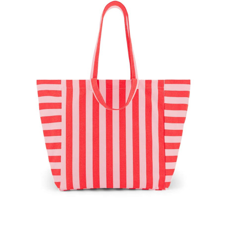 Sac cabas rayé - Tomato/candy