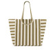 Sac cabas Elisa - Rayé Olive/greige