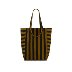 Sac cabas rayé - Cumin/noir