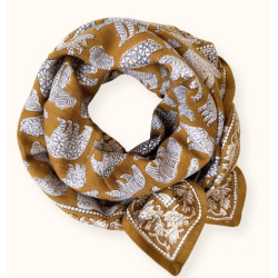 Big foulard Ours - Tapenade