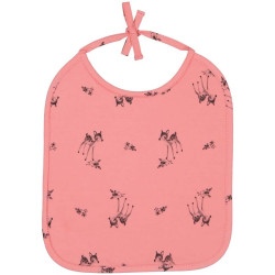 Bavoir faon rose flamingo