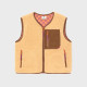 Veste sherpa sans manches beige - Taille S