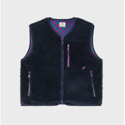 Veste sherpa sans manches marine - Taille S
