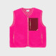 Veste sherpa sans manches rose - Taille S