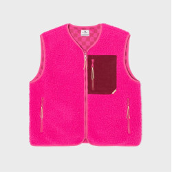 Veste sherpa sans manches rose - Taille S