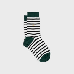 Chaussettes Larges rayures - Blanc rayé noir - Taille 41/46