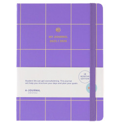 Agenda scolaire 18 mois 2025/2026 - Lilac checkered