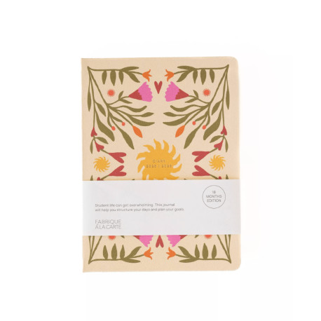 Agenda scolaire 18 mois 2025/2026 - Sun beige