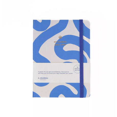 Agenda scolaire 18 mois 2025/2026 - Flow blue