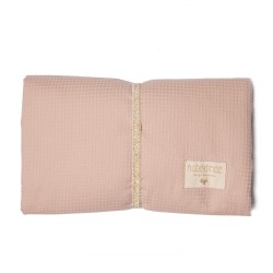 Matelas à langer nid d'abeille - Misty pink