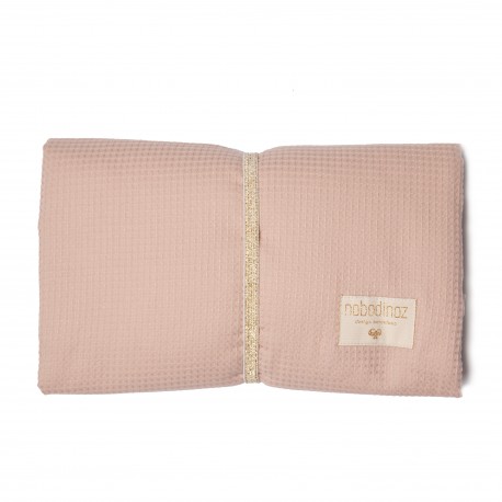 Matelas à langer nid d'abeille - Misty pink