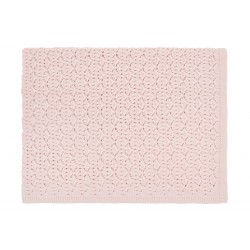 Couverture dentelle rose clair