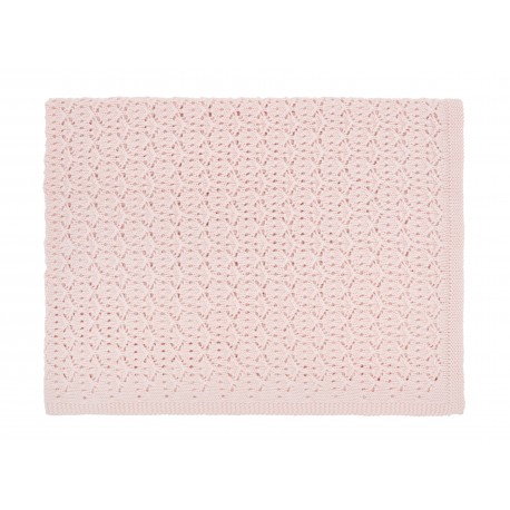 Couverture dentelle rose clair