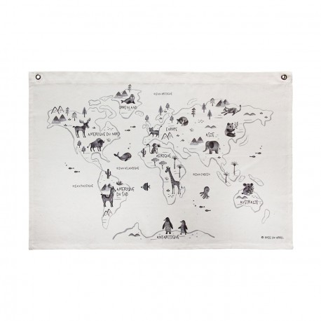 Carte du monde sur canvas