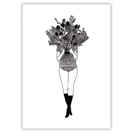 Affiche A4 Flower girl