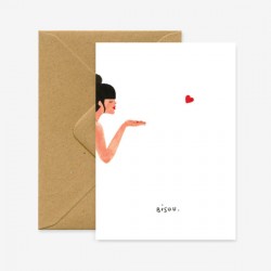 Carte Bisou envolé