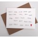 Carte et enveloppe Tu me manques