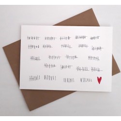 Carte et enveloppe Tu me manques
