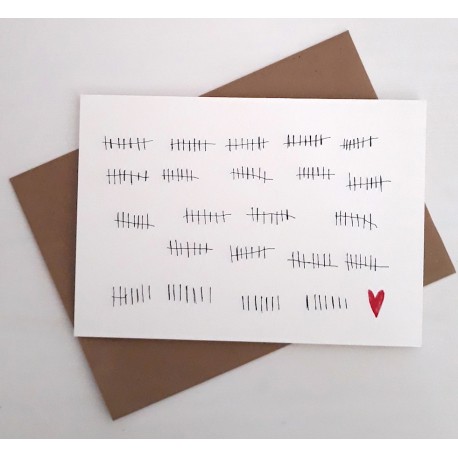 Carte et enveloppe Tu me manques