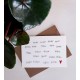 Carte et enveloppe Tu me manques
