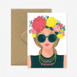 Carte hippie birthday