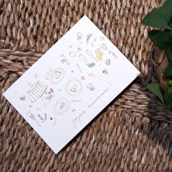 Carte et enveloppe Goûter d'anniversaire