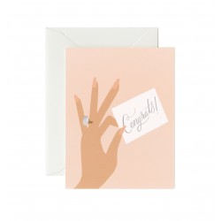Carte double Congrats bague Rifle paper