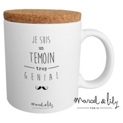 Mug avec couvercle "Témoin trop génial"